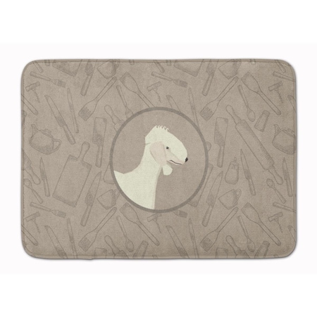 Carolines Treasures Bedlington Terrier in the Kitchen Machine Washable Memory Foam Mat CK2167RUG